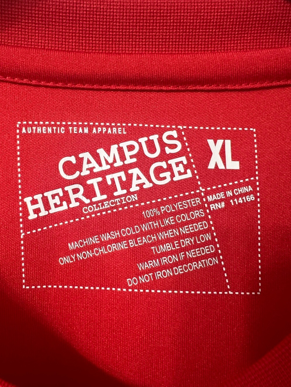 Campus Heritage Nebraska Huskers Red Long Sleeve Performance Tee - Picture 4 of 8